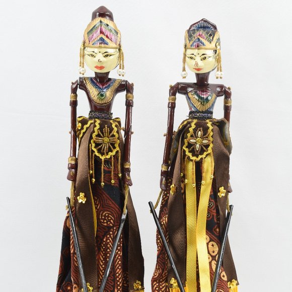 King Rama and Queen Shinta Indonesian Marionette Puppet - Picture 1 of 13